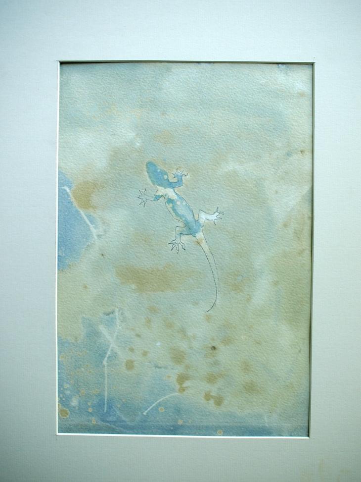 Original Cyanotype by Ganesan. L "Mythical Reveal 9" - 2023 - size: 21 x 29,7 cm